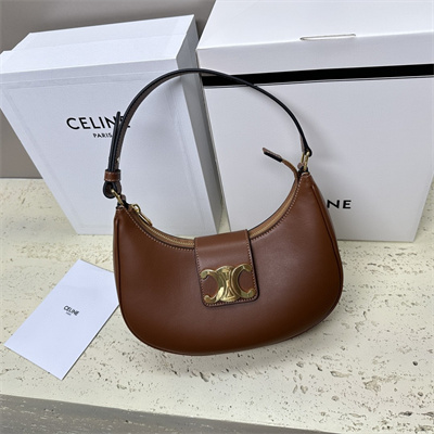 Celine Medium AVA Triomphe Bag In Smooth Calfskin Tan