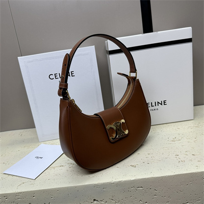 Celine Medium AVA Triomphe Bag In Smooth Calfskin Tan