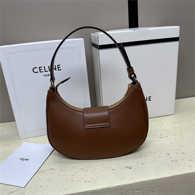 Celine Medium AVA Triomphe Bag In Smooth Calfskin Tan