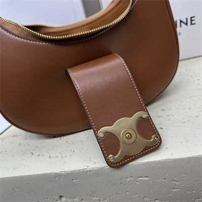 Celine Medium AVA Triomphe Bag In Smooth Calfskin Tan