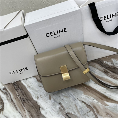 Celine Teen Classic Box Bag In Pebble Box Calfskin Leather