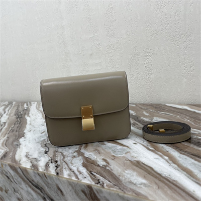 Celine Teen Classic Box Bag In Pebble Box Calfskin Leather