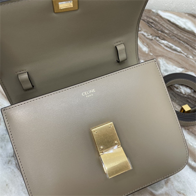 Celine Teen Classic Box Bag In Pebble Box Calfskin Leather