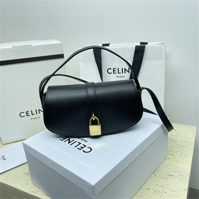 Celine Clutch on Strap Tabou In Smooth Calfskin Black
