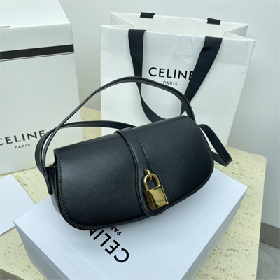 Celine Clutch on Strap Tabou In Smooth Calfskin Black