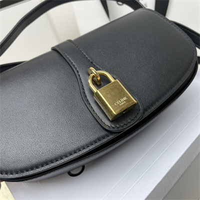 Celine Clutch on Strap Tabou In Smooth Calfskin Black