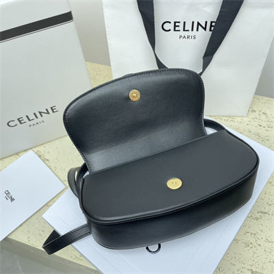 Celine Clutch on Strap Tabou In Smooth Calfskin Black