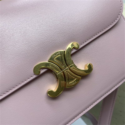 Celine Classique Triomphe Bag In Shiny Calfskin Pink Color