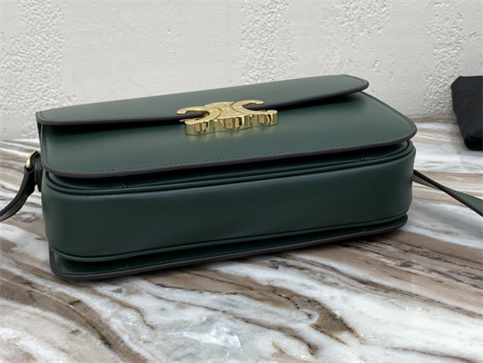 Celine Classique Triomphe Bag In Shiny Calfskin Amazone Color