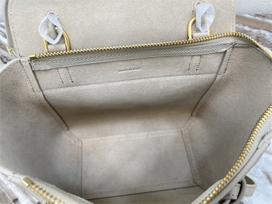 Celine Nano Belt Bag In Light Beige Grained Calfskin