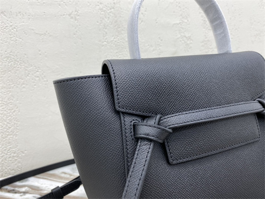 Celine Nano Belt Bag In Black Grained Calfskin