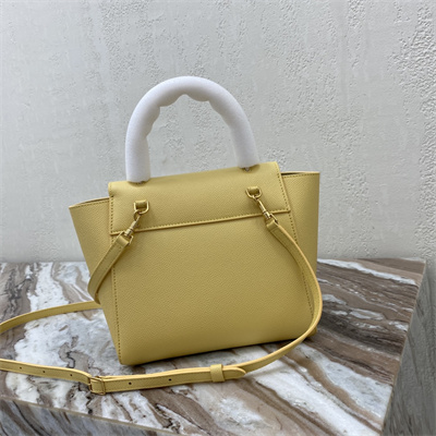 Celine Nano Belt Bag In Yellow Grained Calfskin