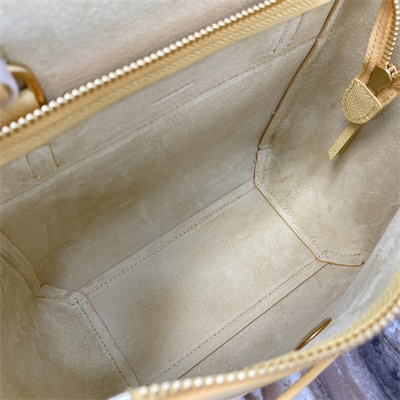 Celine Nano Belt Bag In Yellow Grained Calfskin