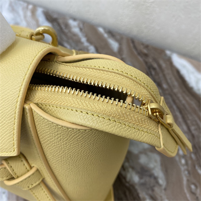 Celine Micro Belt Bag In Yellow Grained Calfskin