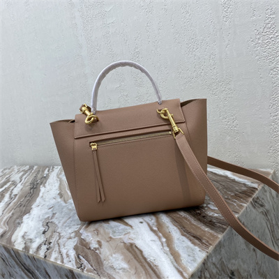 Celine Micro Belt Bag In Light Brown Grained Calfskin