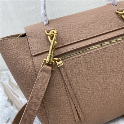 Celine Micro Belt Bag In Light Brown Grained Calfskin