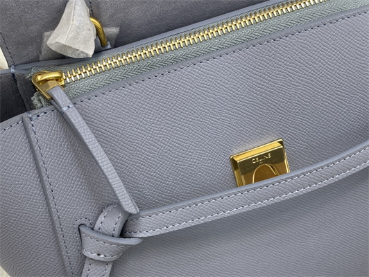 Celine Micro Belt Bag In Arctic Blue Grained Calfskin