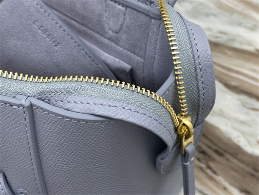 Celine Micro Belt Bag In Arctic Blue Grained Calfskin