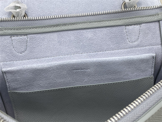 Celine Micro Belt Bag In Dusty Blue Grained Calfskin