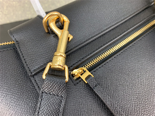 Celine Micro Belt Bag In Black Grained Calfskin