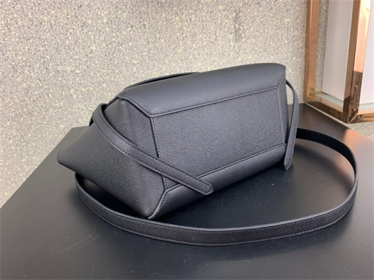 Celine Micro Belt Bag In Black Grained Calfskin