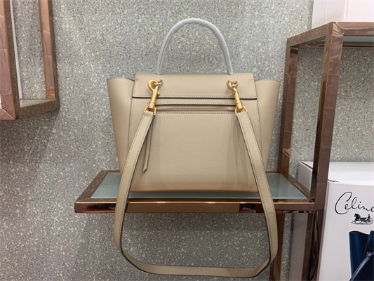 Celine Micro Belt Bag In Light Beige Grained Calfskin