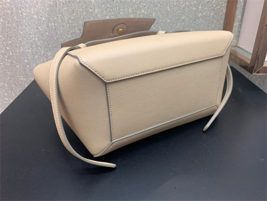 Celine Micro Belt Bag In Light Beige Grained Calfskin