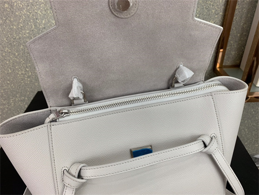 Celine Micro Belt Bag In White Grained Calfskin