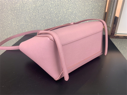Celine Micro Belt Bag In Pink Grained Calfskin