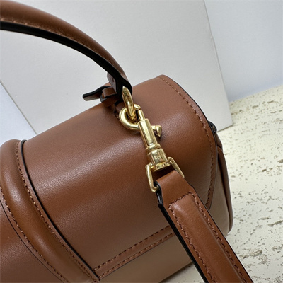 Celine Mini 16 Bag In Satined Calfskin Tan