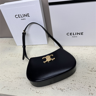Celine Medium TILLY Bag In Shiny Calfskin Black
