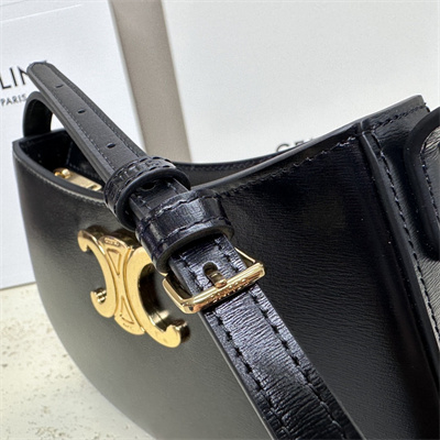 Celine Medium TILLY Bag In Shiny Calfskin Black