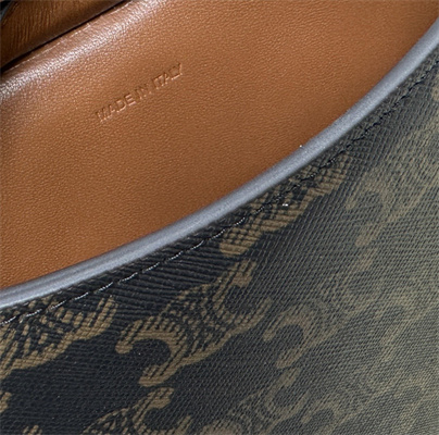 Celine Medium TILLY Bag In Triomphe Canvas and Calfskin Tan