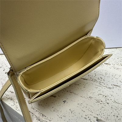 Celine Mini Besace Clea In Shiny Calfskin Yellow