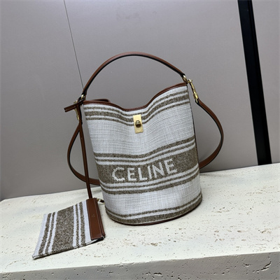Celine Bucket 16 Bag In Textile With Celine Jacquard Multicolor