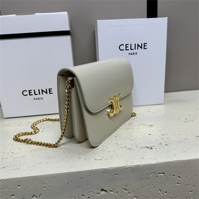 Celine Medium College Bag In Shiny Calfskin Light Stone