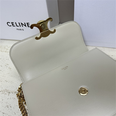 Celine Medium College Bag In Shiny Calfskin Light Stone