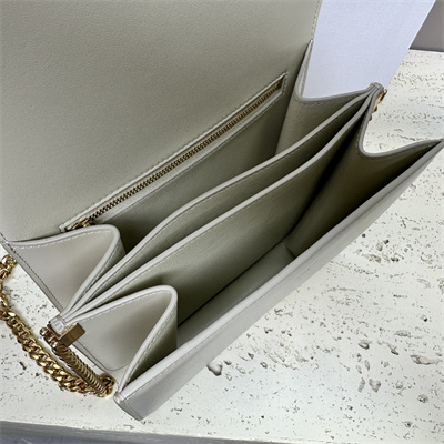 Celine Medium College Bag In Shiny Calfskin Light Stone