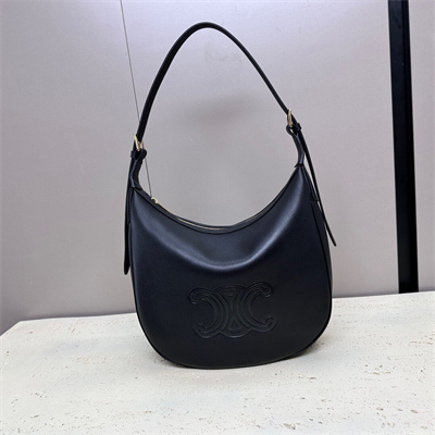Celine Medium Heloise  Bag Cuir Triomphe In Supple Calfskin Black