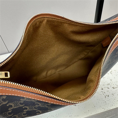 Celine Medium Heloise  Bag Cuir Triomphe In Triomphe Canvas and Calfskin Tan