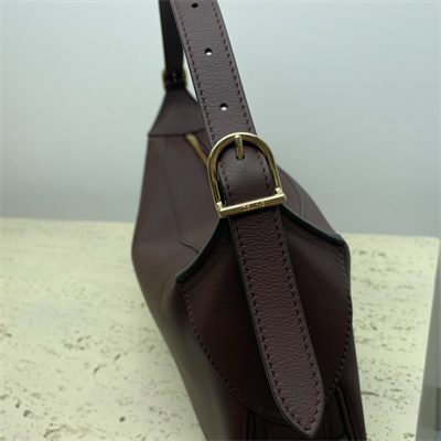 Celine Medium Romy in Supple Calfskin Burgundy