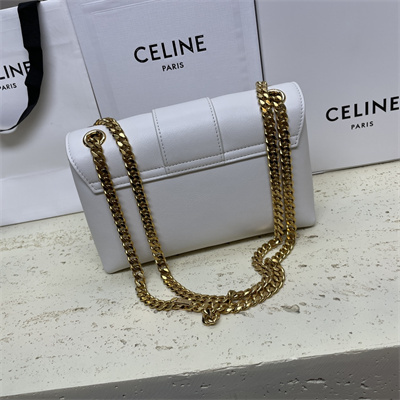 Celine Teen VICTOIRE Bag In Supple Calfskin White