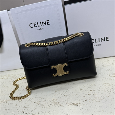 Celine Teen VICTOIRE Bag In Supple Calfskin Black/Gold