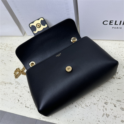 Celine Teen VICTOIRE Bag In Supple Calfskin Black/Gold
