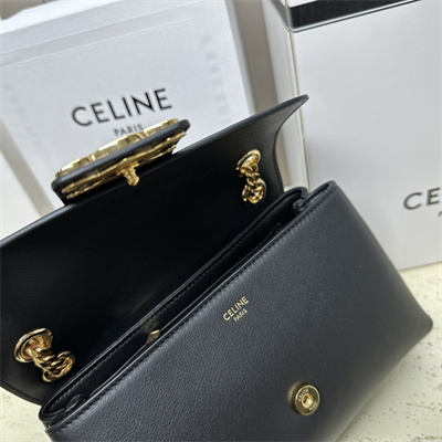 Celine Teen VICTOIRE Bag In Supple Calfskin Black/Gold