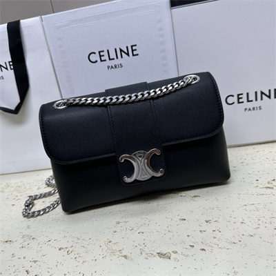 Celine Teen VICTOIRE Bag In Supple Calfskin Black/Silver