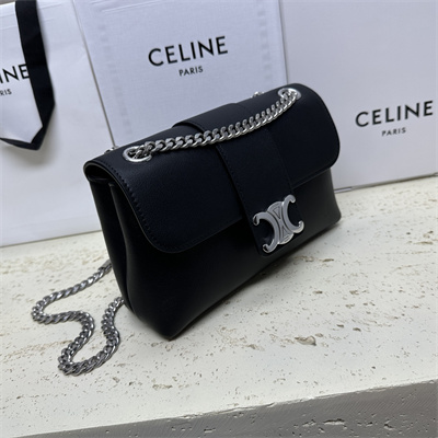 Celine Teen VICTOIRE Bag In Supple Calfskin Black/Silver