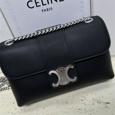 Celine Teen VICTOIRE Bag In Supple Calfskin Black/Silver