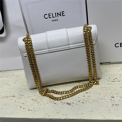 Celine Medium VICTOIRE Bag In Supple Calfskin White
