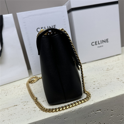 Celine Medium VICTOIRE Bag In Supple Calfskin Black/Gold